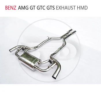 HMD Auto Piederumi Nerūsējošā Tērauda Izplūdes Sistēmu Catback par Mercedes Benz AMG GTC GTS GT50 Automašīnas Elektronisko Vārstu Muffler