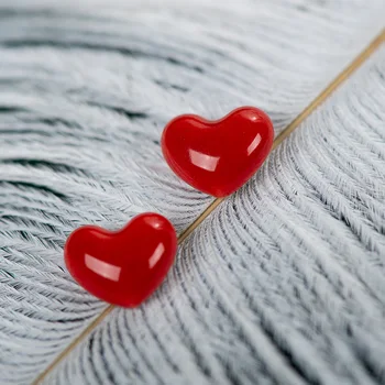 Izsmalcinātu Keramikas Mīlestības Sirds Formas auskariem Multicolor Anti-alerģiskas Metāla Pin Modes #LY101
