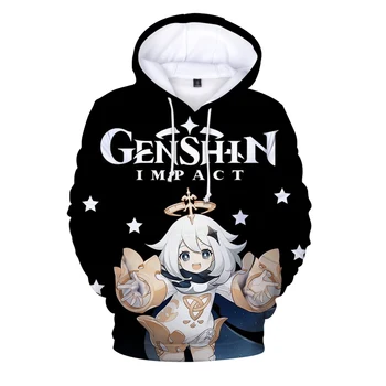 Jauniem Vīriešiem Zaudēt pelēkā vārna Genshin Ietekmi 3d pelēkā vārna sporta Krekls Pusaudžu Zēnu Džemperis Anime Modes Gudrs pelēkā vārna Sudadera Mētelis