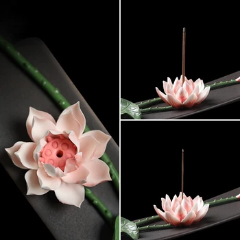 Keramikas Īpašība Lotus Vītne Vīraks Degļu Vīraks Ievietošanas Mājas Iekštelpu Tējas Ceremonija Zen Aromātu Vīraks Deglis