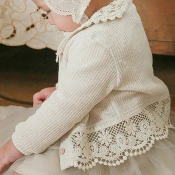 Pavasarī, Vasarā Baby Girl Gadījuma Sauļošanās Drēbes Cardigan Jaka Universāls Mežģīņu Jaciņa Mazulim Meitenes Vasaras Outwear 0-ź5 y