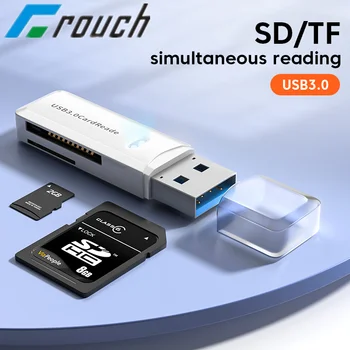 Pieliekties 2-in-1 USB 3.0 Karšu Lasītājs SD Micro SD TF Atmiņas Karšu Lasītājs Adapteris ātrgaitas PC Klēpjdatoru Piederumi Smart Cardreader
