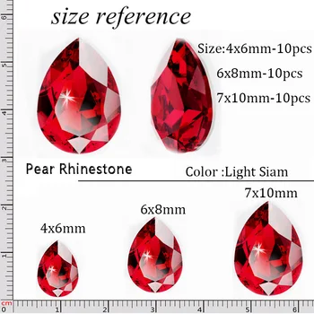 YANRUO Nesen Light Siam Multi-Izmērs Rhinestones 3D Crystal DIY Skaistumkopšanas Piederumi, Rotājumi, Dimanta Spīdums, Nagu Skaistumkopšanas Strass